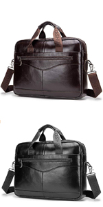 SPAHER Leather Briefcase