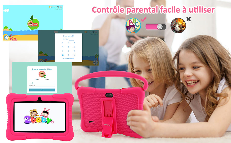 Tablette bébé pour garçons et filles, tablette avec contrôle parental