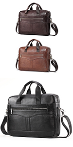 SPAHER Leather Briefcase