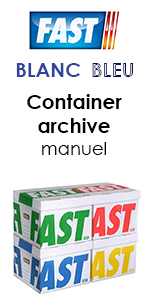 Fast container d'archive Blanc Bleu