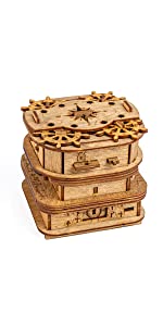 escape room jeu de reflexion logique stratgie cassette en bois denqu in a Box 3D Coffret cadeau