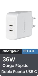 Chargeur USB C 36W Power Delivery