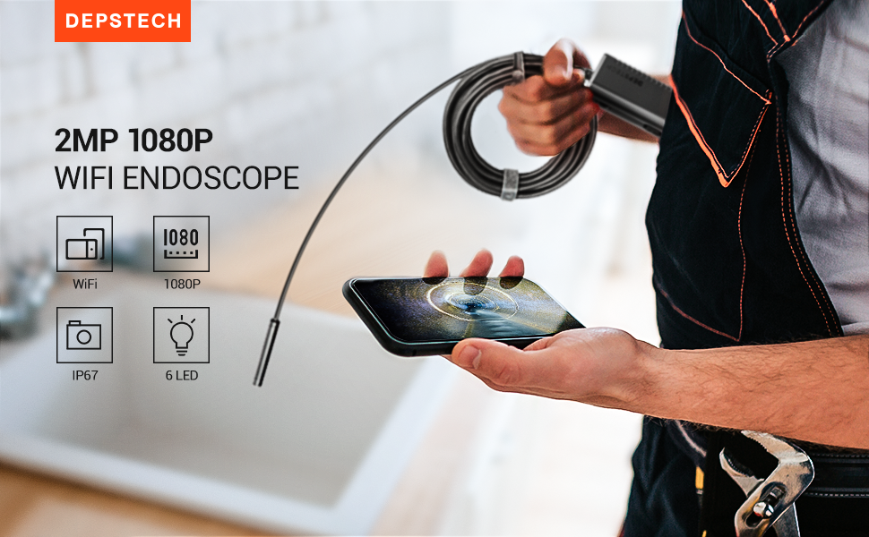 WiFi Endoscope HD Caméra d'inspection