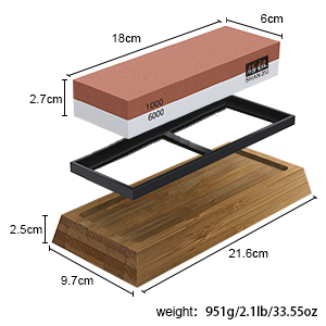 SHAN ZU Pierre à Aiguiser 2 en 1 Aiguiseur Couteaux Pierre à Aiguiser