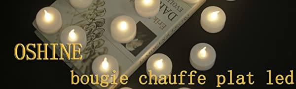 bougie chauffe plat led