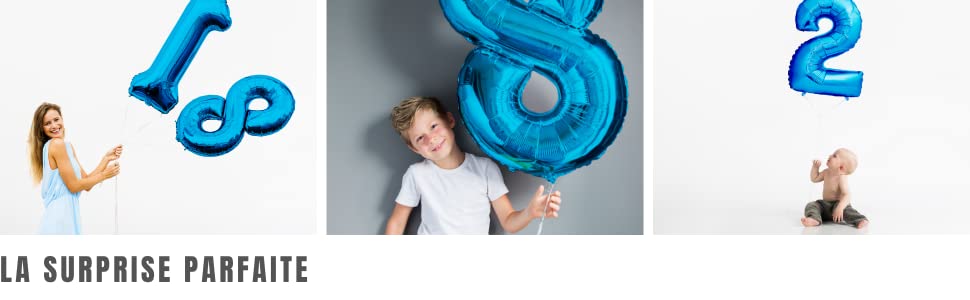 ballons envami anniversaire 100cm or bleu 