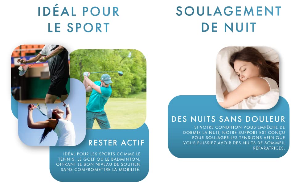 Idéal pour le sport Soulagement de nuit