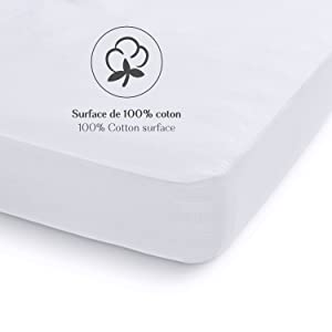 Protège matelas 90 x 200 imperméable alèse 90x190 l’alèse coton adulte et enfant couvre matelas