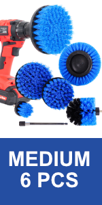 WERKFIX Brosses Nettoyage pour Perceuse Visseuse à Poils Moyens Bleu.