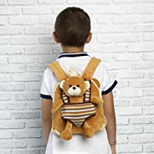 Sac à dos et peluche amovible pou enfants de l'école maternelle