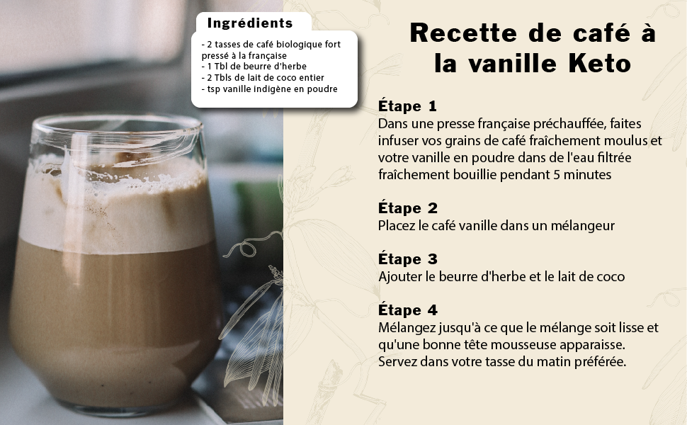 Recette de café à la vanille Keto