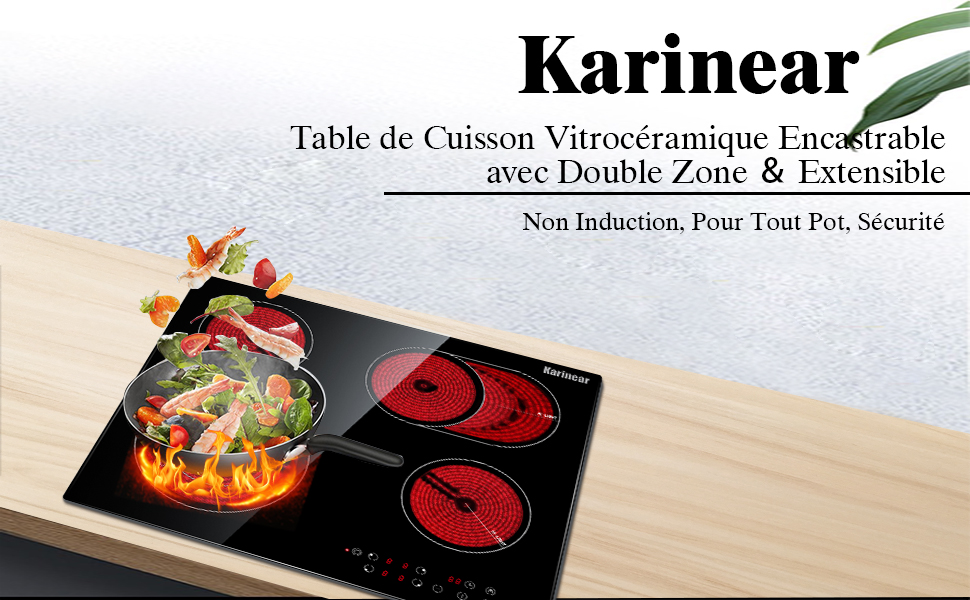 Table de Cuisson Vitrocéramique Encastrable