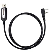 Retevis TK3107 Cable de Programmation USB 2 Broches Compatible avec Talkie Walkie RT24 RT27 RT22 ...