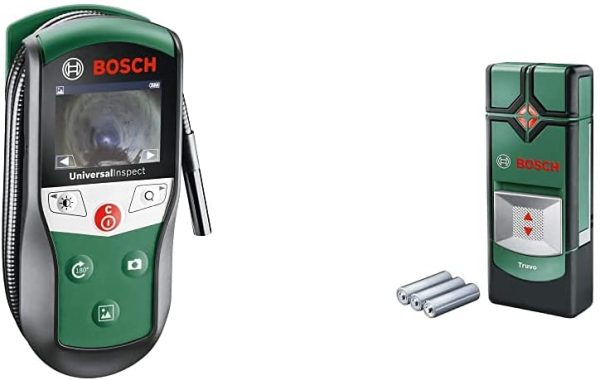 Caméra d'inspection Bosch - UniversalInspect (Livrée avec piles et poche de rangement) & Détecteur de Matériaux Bosch - Truvo (Livré avec 3 Piles AAA, Profondeur de Détection Maxi : 70 Mm) – Image 2