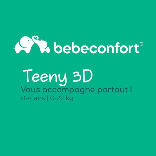 Bebe Confort Teeny 3D, poussette canne ultra compacte, poussette légère, de la naissance jusqu'à environ 4 ans, jusqu'à 22 kg, Black Chic (noire) – Image 2