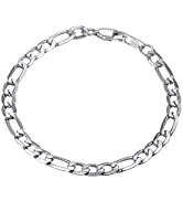 PROSTEEL Chaîne Bracelet Homme Gourmette Maille Figaro 1+3 Bijoux en Acier/Plaqué Or Jaune/Métal ...