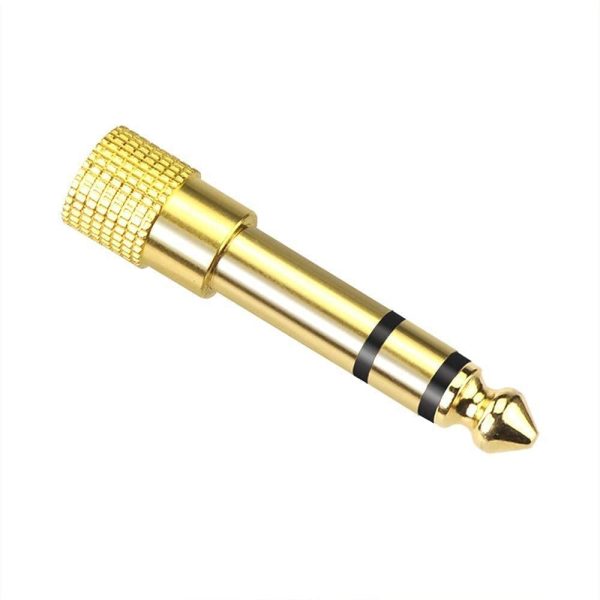 Adaptateur Jack 6.35 mm Mâle vers 3.5 mm Femelle, Casque Prise Adaptateur Audio Connecteur Stéréo Headphone Aux Jack Adapter pour Mélangeur Audio/Piano électrique/Clavier – Image 4