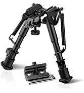 AOMEIKIE Bipied Tactique Pieds de Visée Extensible (15 à 23 cm / 6 à 9 Pouces) Bipod pour Picatin...