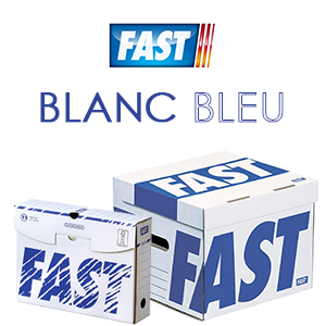 Fast Blanc Bleu gamme de boîtes archives en carton