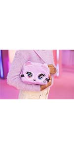 Purse Pets Fluffy Chaton sac à main interactif compagnon animal mode tendance défilé jeu 5 ans