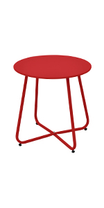 rouge table basse ronde