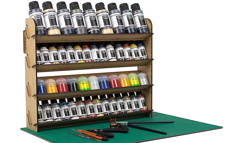 Support organiseur de table de travail modélisme peintures acryliques Vallejo Army Citadel