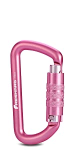 12KN Locking Carabiner clip Pink