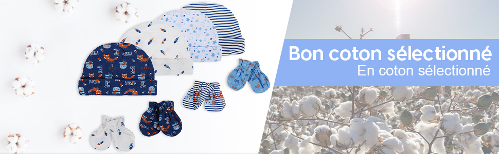 Bonnets de Naissance et Moufles de Protection