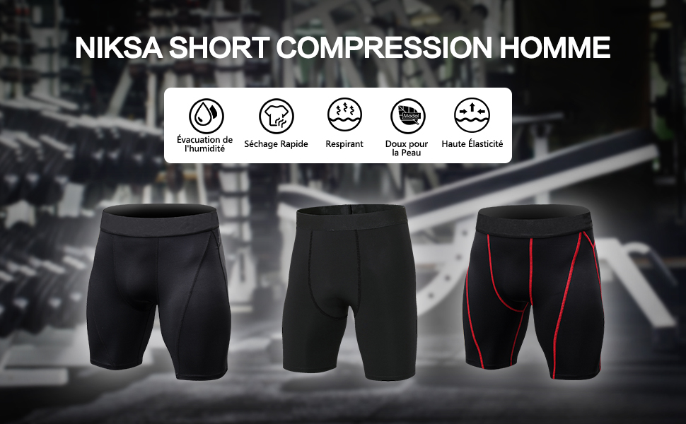 short compression homme