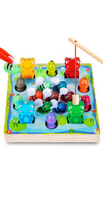 Jouets en Bois Jeu de pêche