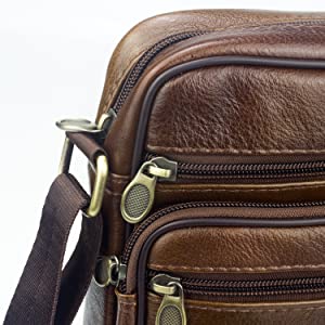 Men Leather Handbag Shoulder Bag 