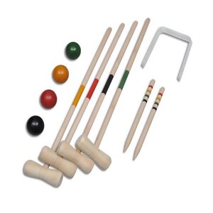 vidaXL Ensemble de croquet en bois pour 4 joueurs