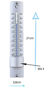 Thermomètre en aluminium