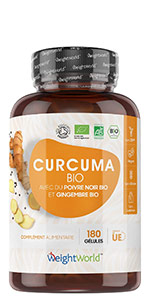 Curcuma Bio avec Poivre Noir et Gingembre Bio