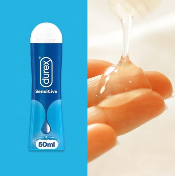 Durex - Lot de 2 Gels Lubrifiants intimes sexuels - Perfect Gliss Lubrifiant Anal Silicone 100ml - Gel Sexuel Intime Sensitive 50ml – Image 2