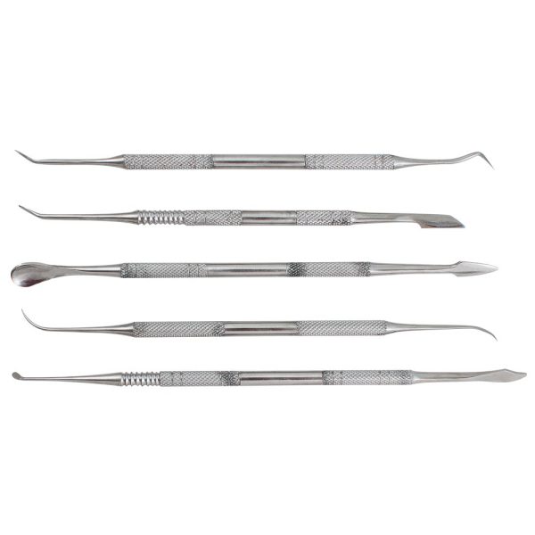 Spatules à Sculpter, Funwill 10pcs Trousse à Outils d'Hygiène Dentaire Dents en Acier Inoxydable pour sculpture, poterie, modelage à la cire à double extrémité – Image 4