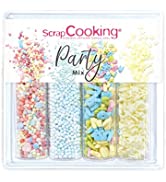 ScrapCooking - Décors Sucrés Party Mix 65g - Décorations Multicolores Pâtisserie, Desserts, Gâtea...