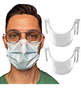 2 pinces de nez anti-buée pour masque transparentes - Empêche la buée et la vapeur - Respiration ...