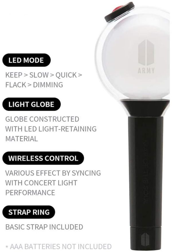 BTS Official Lightstick Map of the Soul Édition spéciale (un autocollant transparent BTS aléatoire) – Image 4