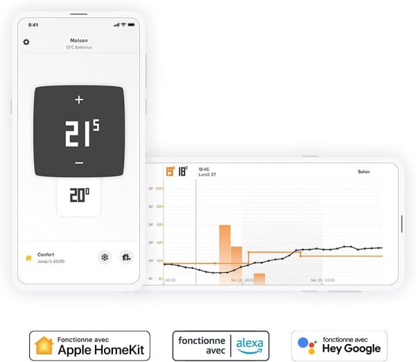 Thermostat Connecté et Intelligent pour chaudière individuelle, NTH01-FR-EC – Image 4