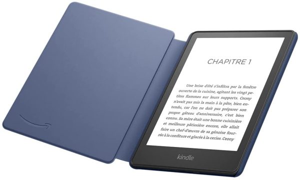 Étui en tissu pour Amazon Kindle Paperwhite | Compatible avec les appareils 11e génération (modèle 2021) | Bleu Marine – Image 4