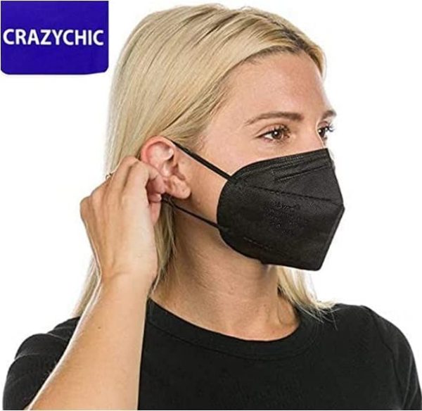 CRAZYCHIC - Masque FFP2 Noir - Norme CE EN149 - Masque de Protection Respiratoire Certifié - Haute Filtration - Stock France Livraison Rapide – Image 3