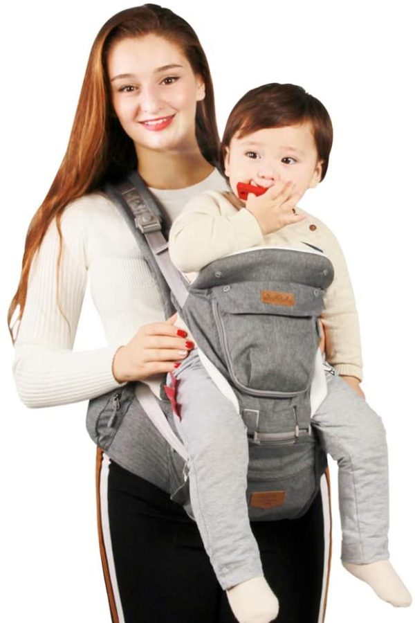 JooBebe Porte bébé Ergonomique/Physiologique/Multiposition 6 en 1 pour All Season,Ventral, Dorsal, Variable pour bébé(6 à 36 mois)(75cm ou haut) – Image 5