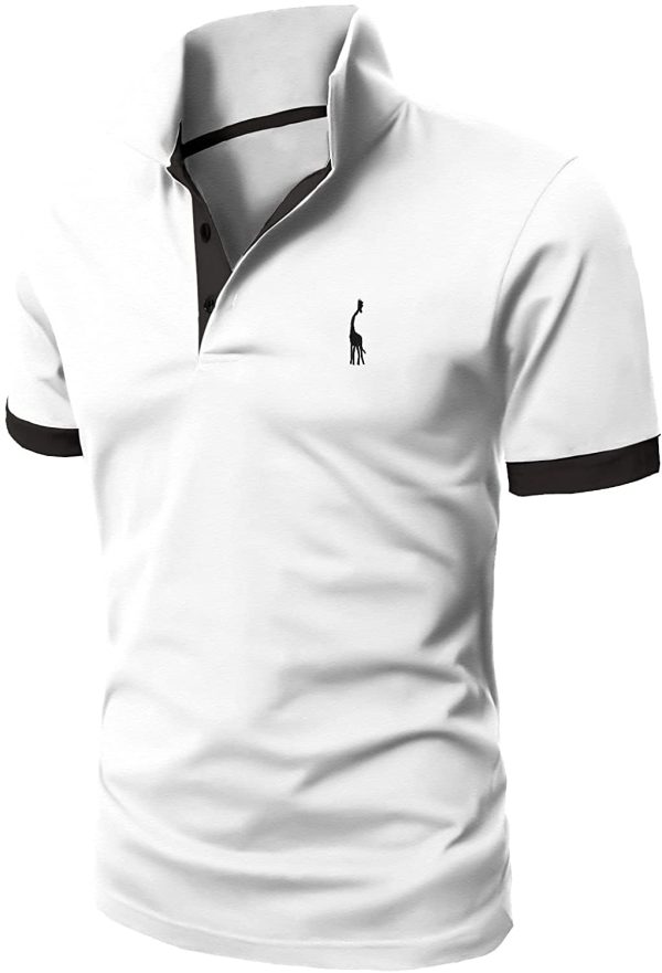 GLESTORE Polo Homme Golf Tennis Manche Courte Casual Sport T-Shirt, Coton Slim Fit Vetement