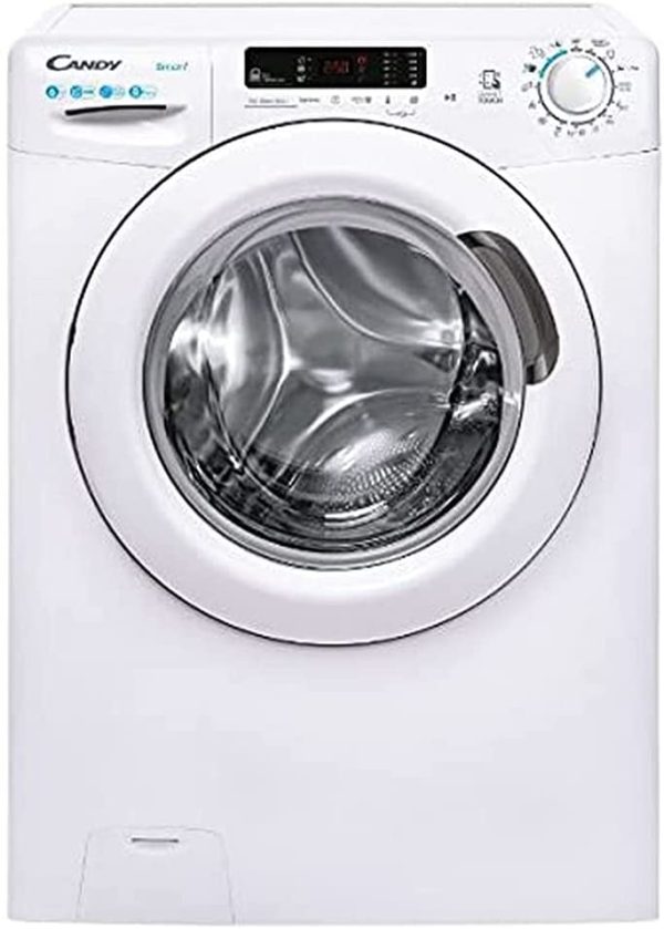 Lave-linge frontal CANDY CS4 1062DE/1-S Faible Encombrement, chargement 6 kg, 1000 tours/mn, départ différé 24h, 15 programmes dont 59 mn charge pleine, cuve réhaussée et hublot XXL – Image 2