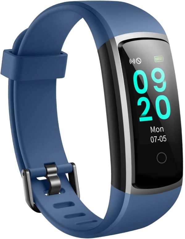 Montre Connectée Femme Homme Bracelet Connecté Tension Artérielle Podometre Marche Montre Sport Cardiofrequencemetre Tensiomètre Trackers d'Activité Calories Dépensées pour Android iOS – Image 5