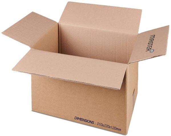 Caisse carton double cannelure Master'in - Brune - 310x220x120mm - Lot de 15 caisses – Image 2