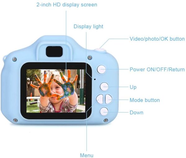 Kids Camera Appareil Photo Numérique Enfant Mini Numérique Caméra pour Enfant Mini Toy Camera avec écran 1080P et Carte SD de 32 Go Cadeaux créatifs – Image 5