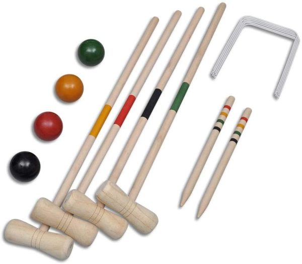 vidaXL Set de Croquet en Bois 4 Joueur – Image 3