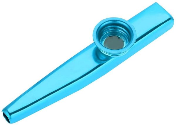 Kazoo Alliage de Métal Kazoo Harmonica Flûte à Bec Cadeau de Fête pour Enfants Instrument de Musique pour Enfants Ukulele Guitar Partner Kazoo(Bleu) – Image 7